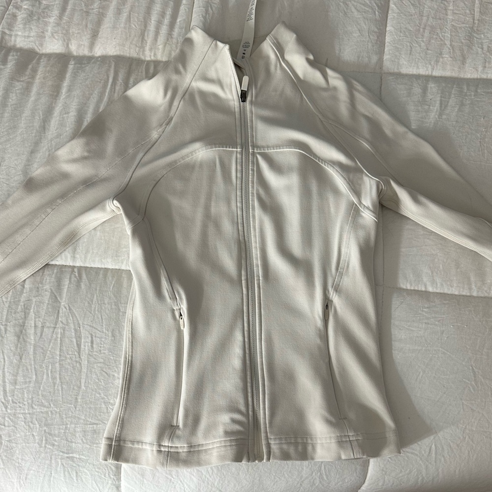 Lululemon Cropped Define Jacket in White Opal